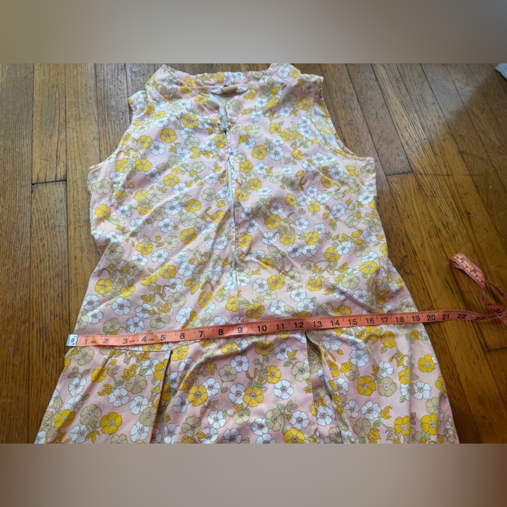 60s Vintage Carol Brent Floral Pastel Split Skirt Romper - Picture 6 of 9